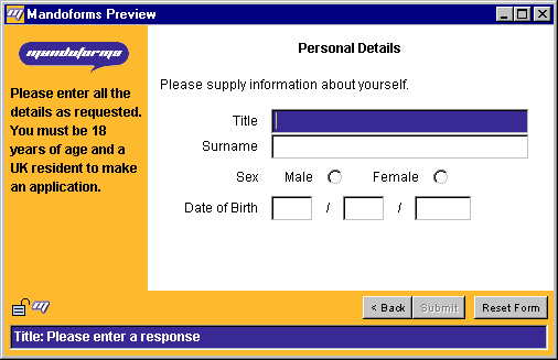 Mandoforms Screenshot